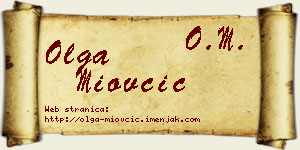 Olga Miovčić vizit kartica